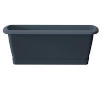 Jardinière Respana avec Support en Plastique de Couleur Anthracite 49 (L) x 18,4 (l) x 14,5 (H) cm