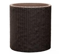 Jardinière ronde 2 tailles style rotin Keter intérieur extérieur marron robuste