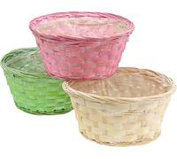 Jardinière ronde Ø20cm, multicolore, set 8pcs - Paniers décoratifs en osier pour fleurs & décoration de table