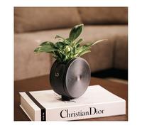 Jardinière ronde auto-arrosante noire