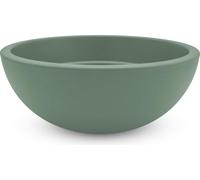 Jardinière ronde en plastique vert - 39 cm - bac à fleurs en matériau recyclé - Jardinière Cache-pot ronde pour jardin terrasse balcon