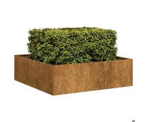 Jardinière rouillé - UU - Pot - 100x100x30 cm acier inoxydable j156