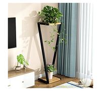 Jardinière Salon Multicouche Intérieur Maison Cadre Vert Planter Plancher Fer Forgé Étagères modernes (Couleur : A-M) (kaki foncé)