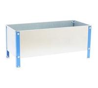 SimonRack Jardinieres Exterieures, Trous de Drainage, Capacité 100 L, 410x900x400 mm Bleu/Galvanisé -Simon Garden