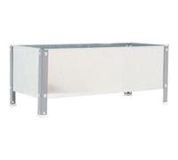 SimonRack Jardinieres Exterieures, Trous de Drainage, Capacité 100 L, 410x900x400 mm Gris/Galvanisé -Simon Garden