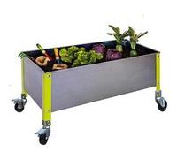 Jardinière Urban mobile en métal galva verte 70l 1200x1200mm SIMONRACK