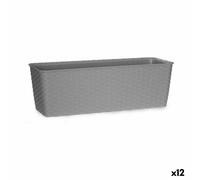 Jardinière Stefanplast Plastique gris 18 x 16 x 49 cm (12 unités)