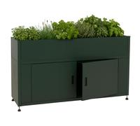 Jardinière Sur Pied Hwc-O85, Jardinière Métallique Sur Pied, Bac À Fleurs, Bac À Plantes, Espace De Rangement, Métal 47 Kg 91 X 161 X 51 Cm Vert Vert