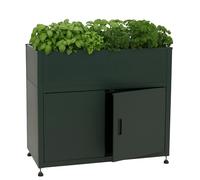 Jardinière Sur Pied Surélevée Hwc-O85, Jardinière Sur Pied En Métal, Bac À Fleurs, Bac À Plantes, Espace De Rangement, Métal 33 Kg 91 X 101 X 51 Cm Vert Vert