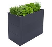 Jardinière Sur Pied Surélevée Hwc-P64, Jardinière Métallique Sur Pied Pour Légumes/Plantes, Bac À Fleurs, Pot De Fleurs, Jardin, Acier, 77 X 100 X 50 Cm Anthracite Gris