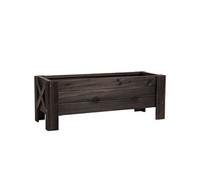 Outsunny Jardinière sur pieds 100x36x36 cm - Bois massif sapin traité - Inserts d'irrigation inclus