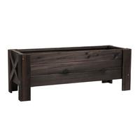 Jardinière sur pieds - Outsunny - bac à fleurs inserts d'irrigation inclus bois massif traité - sapin - 100x36x36cm - naturel