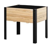 Outsunny – Jardinière sur pieds en sapin 80×60×74 cm – Bois naturel