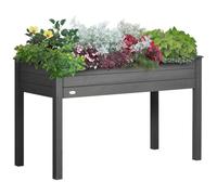 Outsunny Jardinière sur Pieds Potager dim. 123L x 57l x 76H cm Inserts d'irrigation + Feutre de Drainage Inclus Bois Massif Sapin