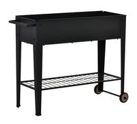 Jardinière Sur Pieds Potager Étagère 2 Roues Insert D'irrigation Métal