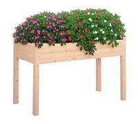 Outsunny Jardinière sur pieds 122×56×76 cm - Inserts d'irrigation, feutre de drainage, sapin massif