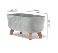 Jardinière sur pieds pots cache-pots avec inserts aspect béton cache-pots