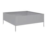 Jardinière surélevée - 100 x 100 x 25 cm - En acier galvanisé - Petits pots de culture - Pour plantes d'intérieur - Pour terrasse, jardin, parc, balcon