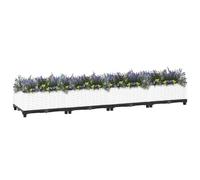 Jardinière surélevée - 160 x 40 x 23 cm - En polypropylène - Grand pot de fleurs d'intérieur - Pour jardin, parc, balcon, cour