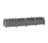Jardinière surélevée - 160 x 40 x 23 cm - En polypropylène - Grand pot de fleurs d'intérieur - Pour jardin, parc, balcon, cour