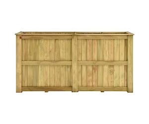 Jardinière surélevée - 196 x 50 x 100 cm - En bois de pin imprégné - Grand pot de fleurs d'intérieur - Pour parc, jardin, balcon, terrasse