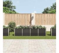 Jardinière surélevée - 320 x 40 x 77 cm - Acier galvanisé - Anthracite - Petits pots de fleurs - Pot de fleurs d'intérieur - Pour parc, cour, balcon, terrasse