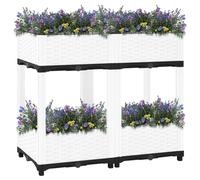 Jardinière surélevée - 80 x 40 x 71 cm - En polypropylène - Grand pot de fleurs d'intérieur - Pour jardin, parc, balcon, cour