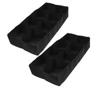 Jardinière surélevée à 8 grilles pour légumes et fleurs en tissu non tissé avec un excellent design de drainage et de circulation de l'air (2 pièces, 120 x 60 x 30)