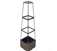 Jardinière surélevée à arrosage automatique avec treillis réglable, tour verticale pyramidale empilable pour grimper les légumes, kit de culture d'herbes aromatiques pour intérieur et extérieur (3