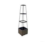 Jardinière surélevée à arrosage automatique avec treillis réglable, tour verticale pyramidale empilable pour grimper les légumes, kit de culture d'herbes aromatiques pour intérieur et extérieur (3
