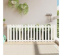 Jardinière surélevée à lattes, blanche, 200 x 50 x 70 cm, en pin massif, pour jardin et terrasse, jardinières robustes pour fleurs et plantes