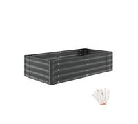 Jardinière surélevée acier galvanisé 120x60x30cm grise