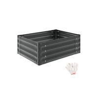 Jardinière surélevée acier galvanisé 80x60cm gris