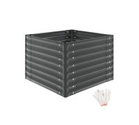 Jardinière surélevée acier galvanisé 80x80x62cm gris