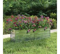 vidaXL Lit surélevé de jardin jardinière 160x80x77 cm acier galvanisé argenté