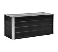Jardinière surélevée - Anthracite - 100 x 40 x 45 cm - En acier galvanisé - Petits pots de fleurs - Pot de fleurs d'intérieur - Pour parc, cour, balcon, terrasse