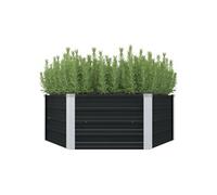 Jardinière surélevée Anthracite 129x129x45 cm Acier galvanisé