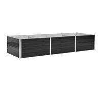 Jardinière surélevée - Anthracite - 240 x 80 x 45 cm - En acier galvanisé - Petits pots de fleurs - Pot de fleurs d'intérieur - Pour parc, cour, balcon, terrasse