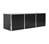 Jardinière surélevée - Anthracite - 240 x 80 x 77 cm - En acier galvanisé - Petits pots de fleurs - Pot de fleurs d'intérieur - Pour parc, cour, balcon, terrasse