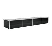 Jardinière surélevée - Anthracite - 320 x 80 x 45 cm - En acier galvanisé - Petits pots de fleurs - Pot de fleurs d'intérieur - Pour parc, cour, balcon, terrasse