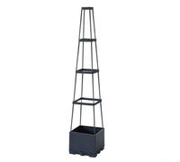 Jardinière surélevée avec hauteur réglable pour plantes grimpantes, arrosage automatique des tomates pour tous les environnements (4 nivels-grain de bois)