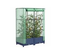 Vidaxl Jardinière Surélevée Avec Housse Aspect Rotin 80x40x123 Cm