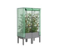 Jardinière Surélevée avec Housse Aspect Rotin Pot de Fleur Jardinage vidaXL
