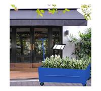 Jardinière surélevée avec roulettes - Jardinière en métal pour l'extérieur, idéal pour les cafés et les magasins de thé, améliore l'apparence du magasin, 120 x 40 x 40 cm