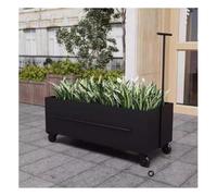 Jardinière surélevée avec roulettes - Jardinière en métal pour l'extérieur, idéal pour les cafés et les magasins de thé, améliore l'apparence du magasin, 120 x 40 x 40 cm