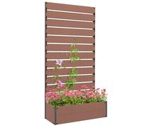 Jardinière surélevée avec treillis - Outsunny - jardinière surélevée - 90,5x38x180 cm - marron