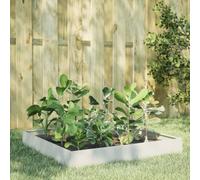 Jardinière surélevée - Blanc - Pour l'extérieur - Pour terrasse - 100 x 100 x 26 cm - Acier