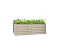 Jardinière surélevée - Blum High Grow Straight - Carré de potager - 200x60x100cm - Plate-bande surélevée - Acier - Beige