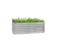 Jardinière surélevée - Blum High Grow Straight - Carré de potager - 200x60x100cm - Plate-bande surélevée - Acier - Argent