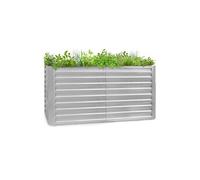 Jardinière surélevée - Blum High Grow Straight - Carré de potager - 200x90x100cm - Plate-bande surélevée - Acier - Argent